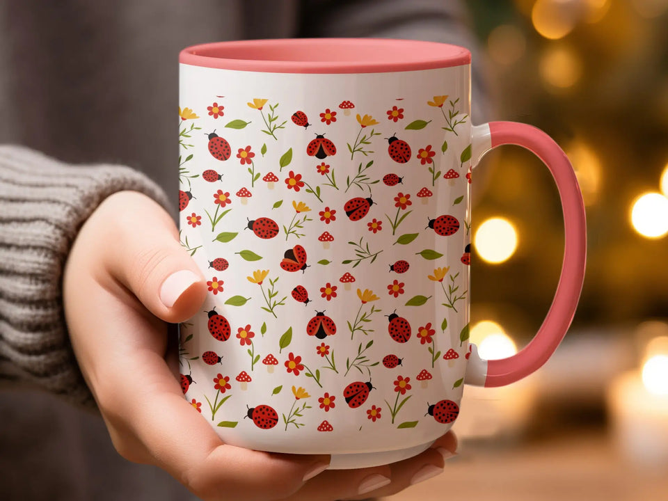 Ladybug Garden Ceramic Mug | My Lucky Tee