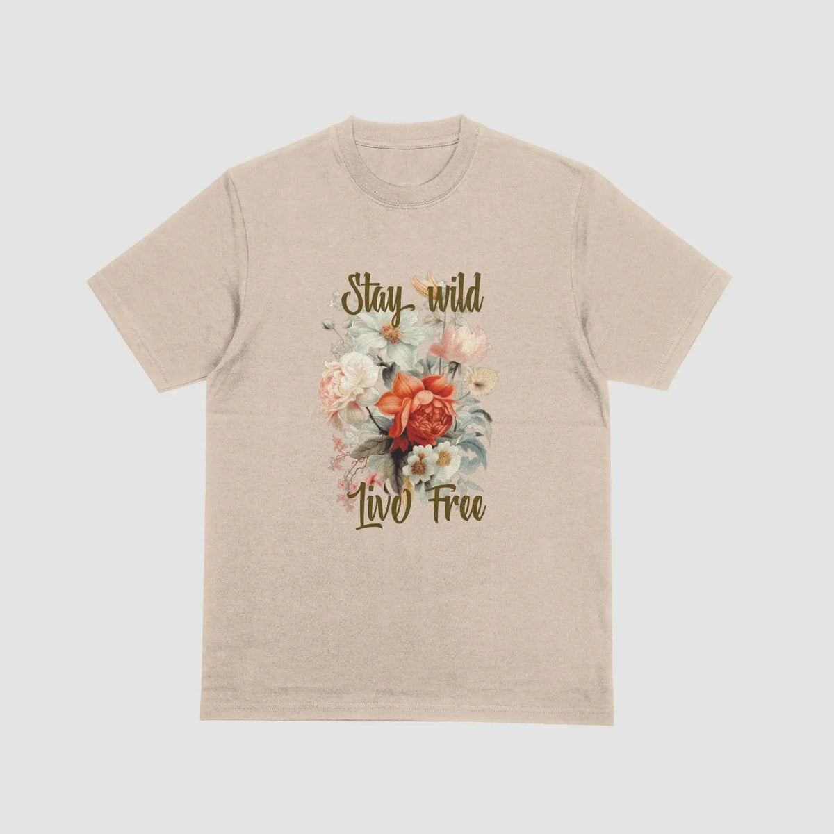 Stay Wild Live Free Floral Tee | My Lucky Tee