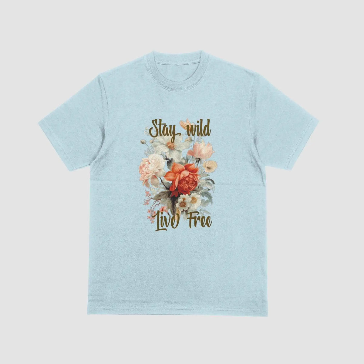 Stay Wild Live Free Floral Tee | My Lucky Tee