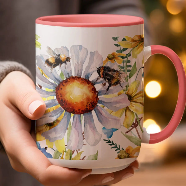 Wildflower Bee Ceramic Mug | My Lucky Tee