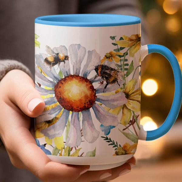 Wildflower Bee Ceramic Mug | My Lucky Tee