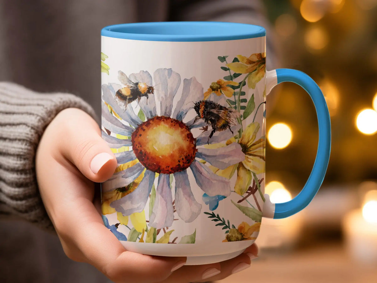 Wildflower Bee Ceramic Mug | My Lucky Tee