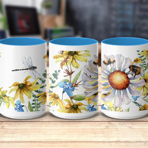 Wildflower Bee Ceramic Mug | My Lucky Tee