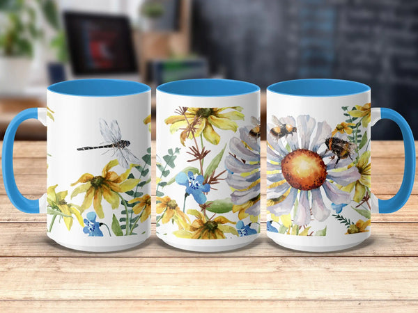 Wildflower Bee Ceramic Mug | My Lucky Tee