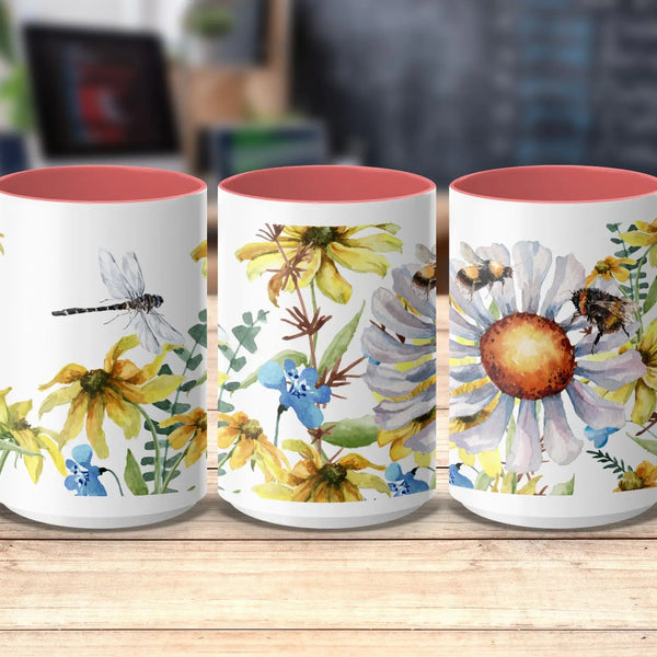 Wildflower Bee Ceramic Mug | My Lucky Tee