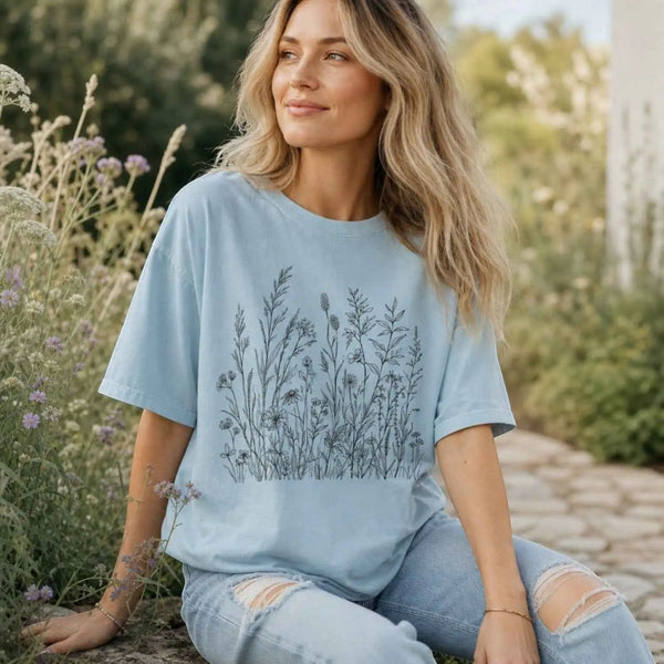 Wildflower Botanical Graphic Tee | My Lucky Tee