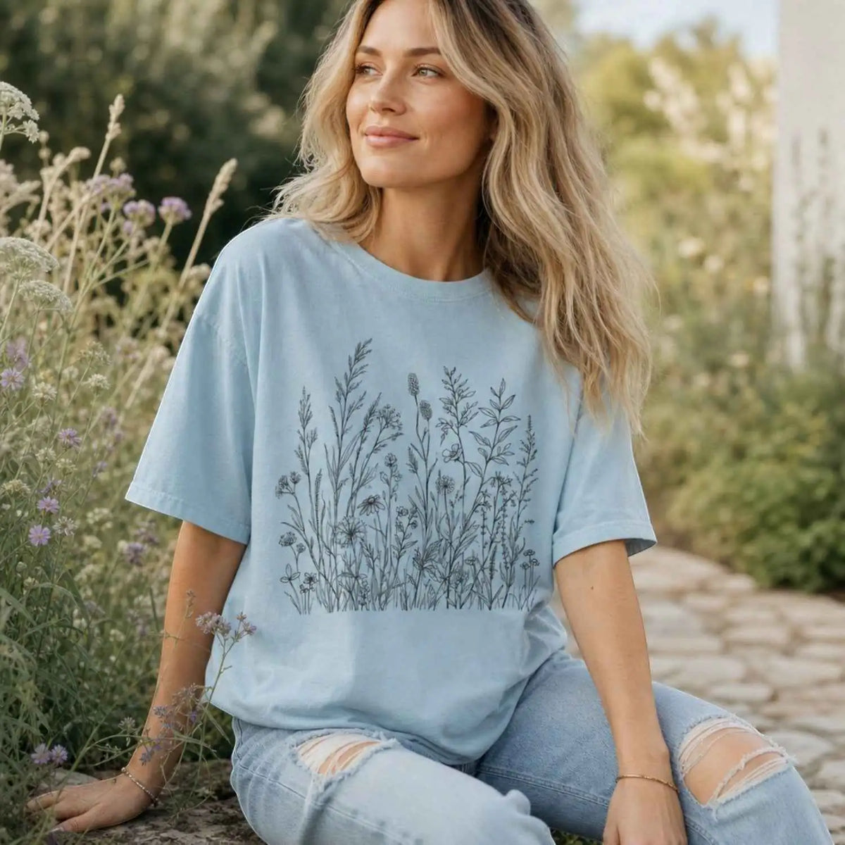 Wildflower Botanical Graphic Tee | My Lucky Tee